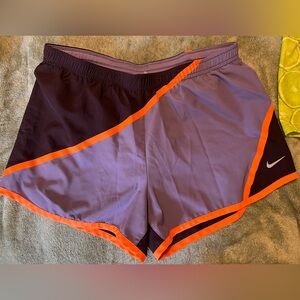 Nike Women's Athletic Shorts in Purple and Orange